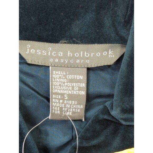 Jessica Holbrook QVC Small Easycare Embroidered Floral Jacket New - Picture 2 of 11